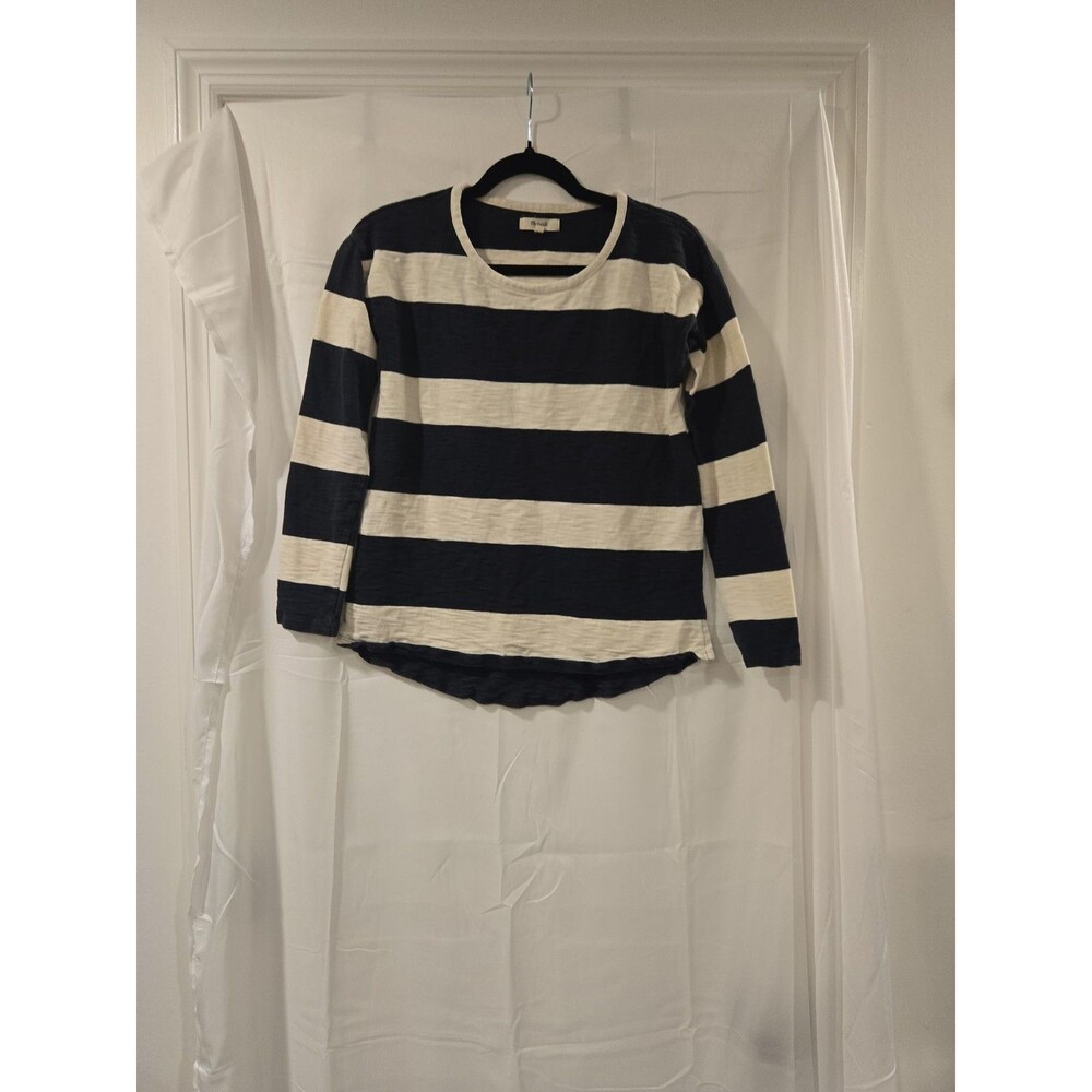 Madewell Striped Slub Cotton Long Sleeve Tee